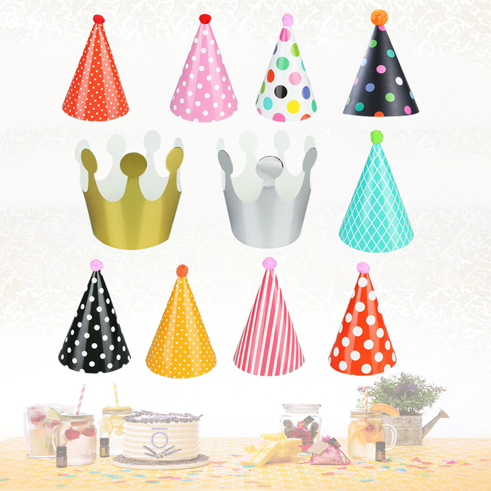 Party Hat Cone - 11Pcs Birthday Party Cone Hats for