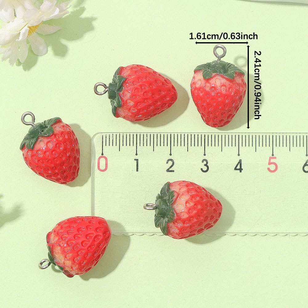 12/27/54pcs Red Resin Strawber - Event Suppliers review and price