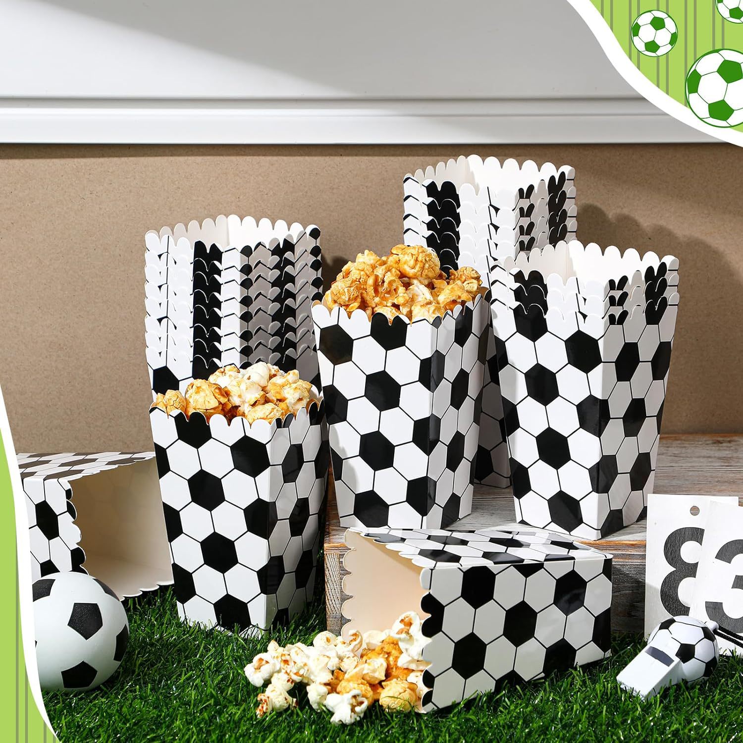 6/18Pcs  Football Popcorn Boxe - Event Party Box review and price
