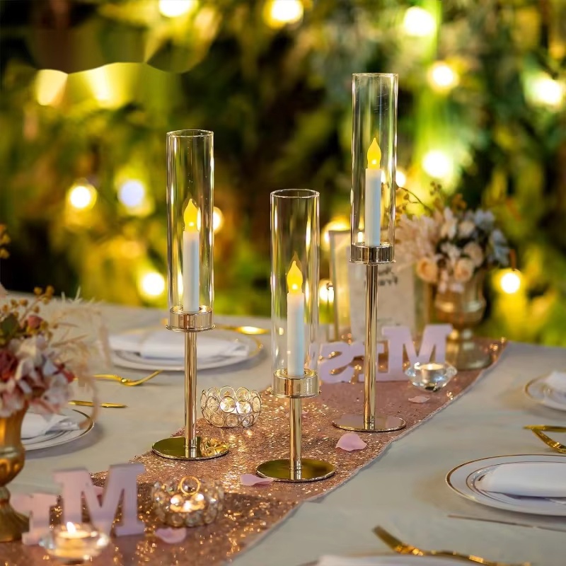 Gold Hurricane Candle Holders  - Centerpiece Stick review and price