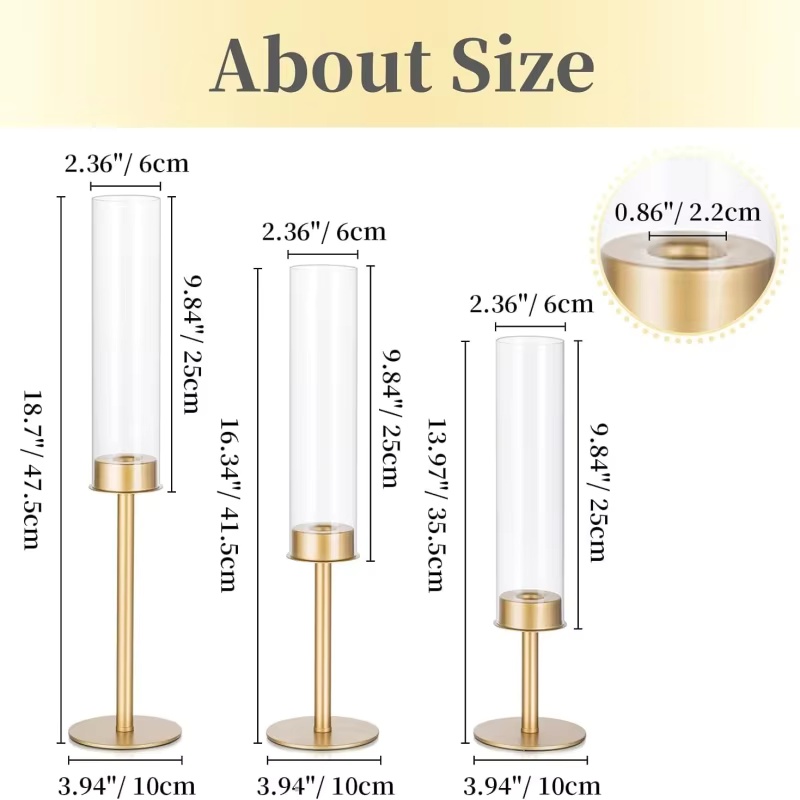 Gold Hurricane Candle Holders  - Centerpiece Stick review and price